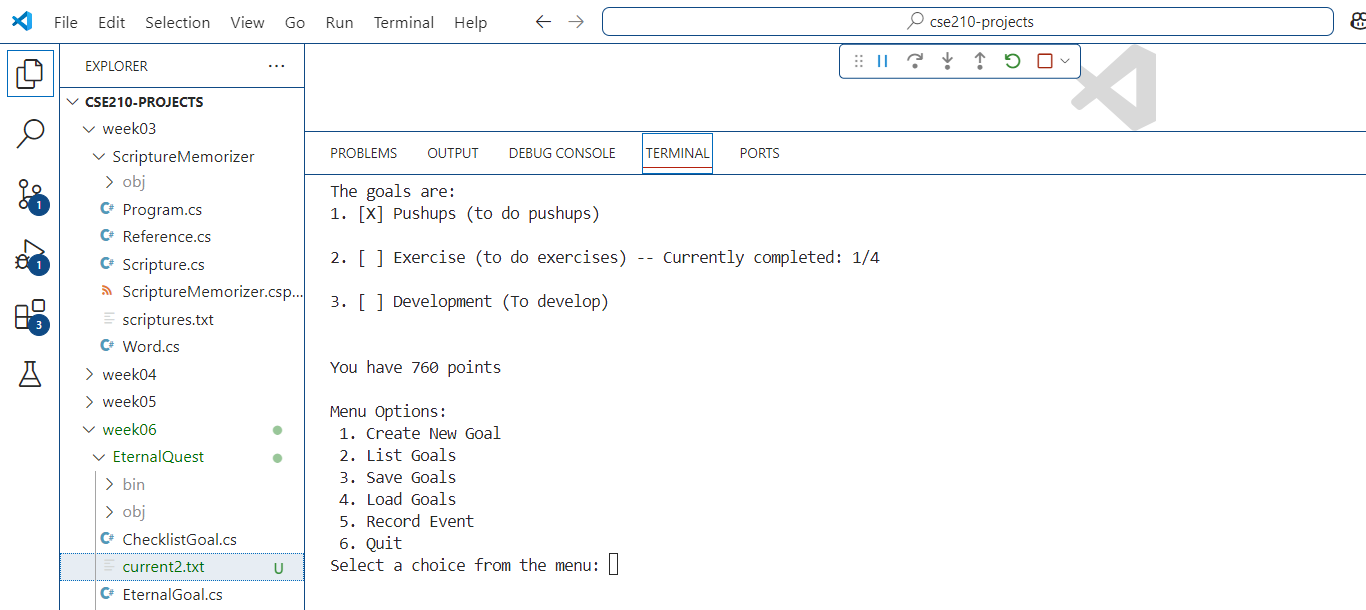 an app for setting and reaching various types of goals